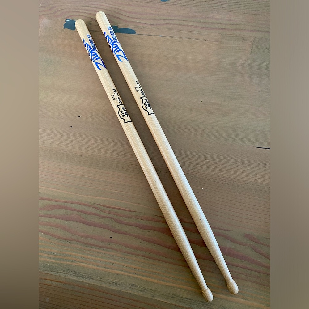 Zildjian Super 5B drum sticks